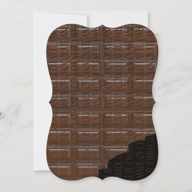Invitation Barre de chocolat (Devant)