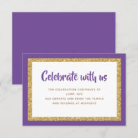 Barre de Parties scintillant Purple & Gold Mitzvah