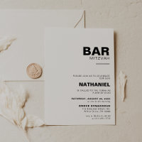Barre Formelle Élégante Minimaliste Mitzvah