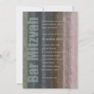 Invitation Barre Mitzvah Aquarelles