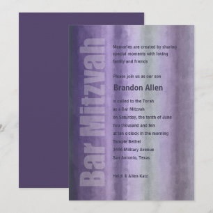 Invitation Barre Mitzvah Aquarelles