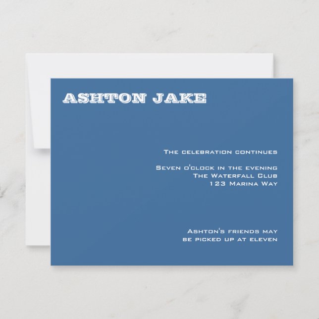 Invitation Barre Mitzvah RSVP d'Ashton (Devant)