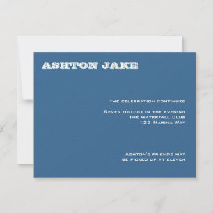 Invitation Barre Mitzvah RSVP d'Ashton