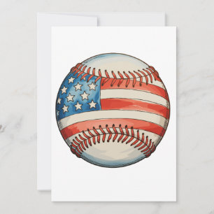 Invitation Base-ball américain Drapeau américain 250e anniver