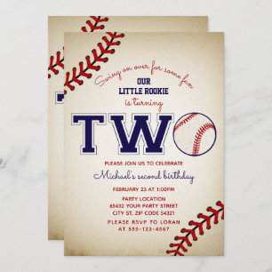 Invitation Baseball 2e anniversaire