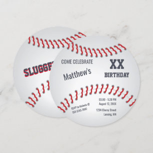 Invitation Baseball Accueil Sluggers Anniversaire fête