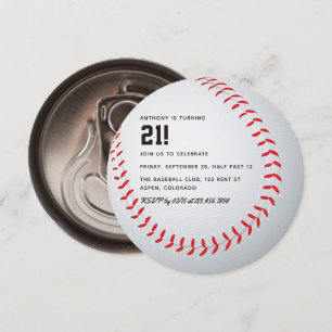 Invitation Baseball Adulte Anniversaire