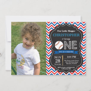Invitation Baseball Anniversaire 1er anniversaire de fête Pho