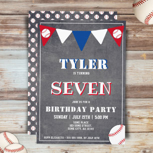 Invitation Baseball Balle Chalkboard Sports Anniversaire de e