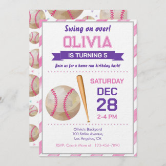 Invitation Baseball Birthday Party