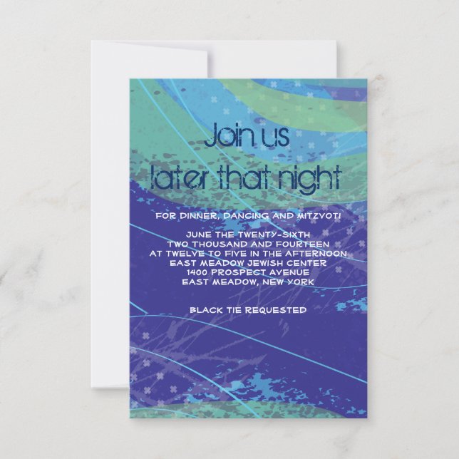 Invitation BASEBALL CRAZE Bar Bat mitzvah Party Card (Devant)