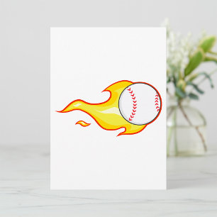 Invitation Baseball en feu