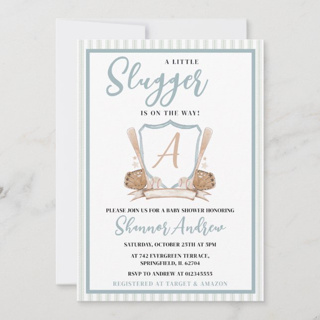 Invitation Baseball Little All Star Sports Douche (Devant)