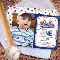 Baseball Rookie Front Photo 1ère fête d'anniversai