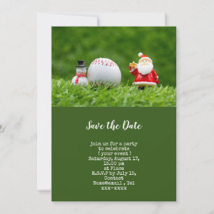 Invitation Baseball sauver la date Noël