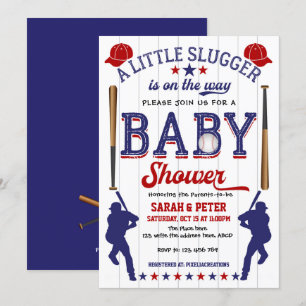 Invitation Baseball, Sport, Baby shower couple