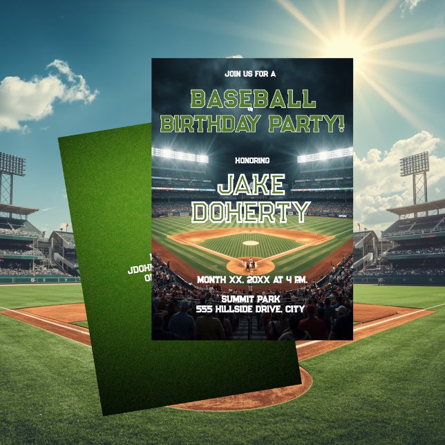 Invitation Baseball Theme Birthday Party (Baseball Theme Birthday Party Invitation)