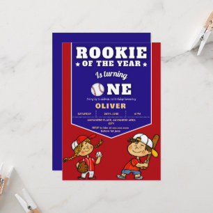 Invitation baseball thème garçon 1er anniversaire