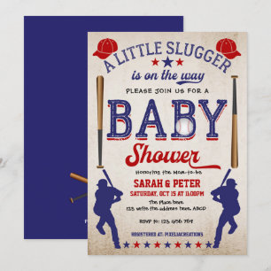 Invitation Baseball Vintage, Couple, Baby boy Show
