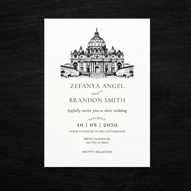 Invitation Basilique mariage du Vatican (Créateur téléchargé)