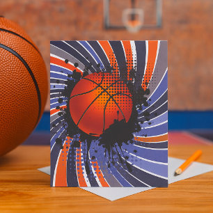 Invitation Basket-ball Abstrait Urbain Grunge Rétro Sport