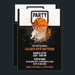Invitation Basket-ball et sport de cerceau fête d'anniversair<br><div class="desc">Personnalisez comme vous voulez.</div>