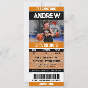 Invitation Basket-ball personnel Souhaitez Anniversaire Sport