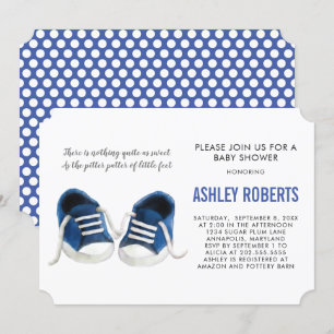 Invitation Basket bleu Baby shower Invitation, Baby Boy