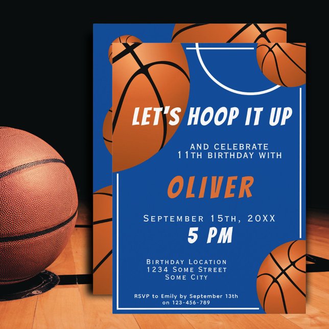 Invitation Basketball Ball Fun Sports Anniversaire de enfant (Créateur téléchargé)