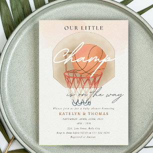 Invitation Basketball Boy Sports Baby shower Notre Petit Cham