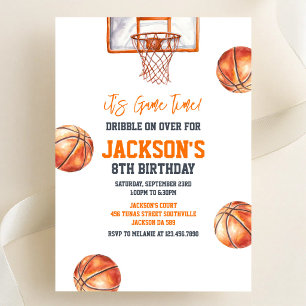 Invitation Basketball C'est l'heure du match Anniversaire gar