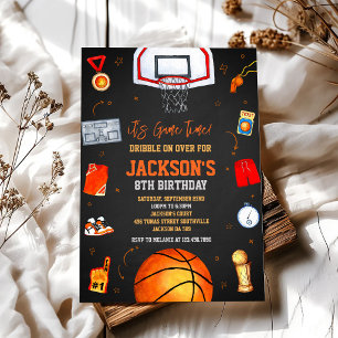 Invitation Basketball C'est l'heure du match Anniversaire gar