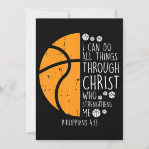 Invitation Basketball, je peux faire des choses verset bibliq