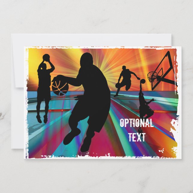 Invitation Basketball - Réchauffement avant jeu - Personnalis (Devant)