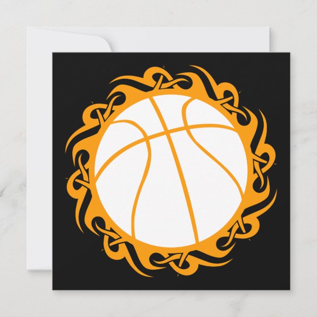 Invitation basketball tribal (Devant)