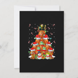 Invitation Basketball Xmas Lighting Tree Père Noël Basketball