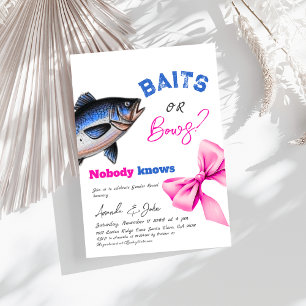 Invitation Basses ou vaches Bleu ou rose Pêche Révélation de 