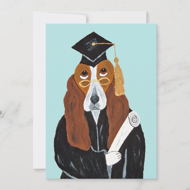 Invitation Basset Hound Graduate (Devant)
