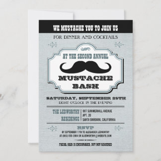 Invitation Bassin de la Moustache Bleue vintage