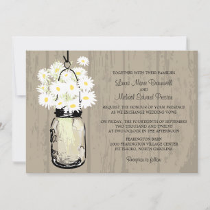 Invitation Bassins blancs sauvages de l'Brown russe Mason Jar