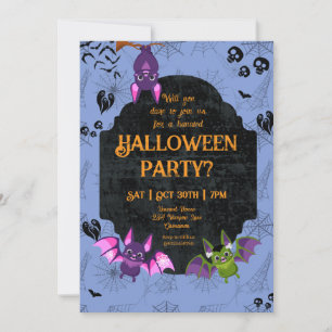 Invitation Bat 1 d'Halloween