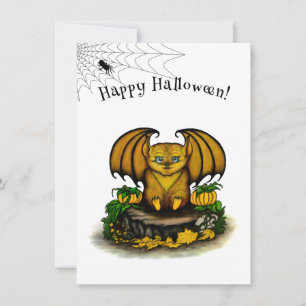 Invitation Bat d'Halloween mignonne