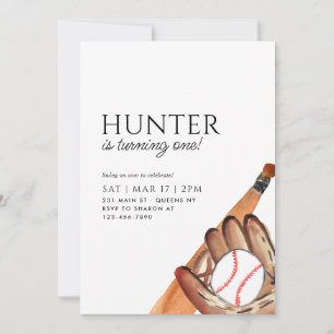 Invitation Bat Glove Ball Sports Baseball Anniversaire