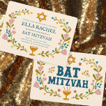 Invitation Bat mitzvah à couronne florale sur mesure dessiné<br><div class="desc">Carte parfaite pour annoncer une bar mitzvah, bat mitzvah ou autre célébration juive ! L'art fait main pour vous ! ENTIÈREMENT PERSONNALISABLE ! Cliquez sur "Personnaliser" ci-dessus pour modifier le texte. Cliquez sur "modifier à l'aide de l'outil de conception" pour ajuster les polices, les couleurs et les placements. Vous pouvez...</div>