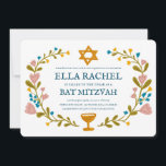 Invitation Bat mitzvah à couronne florale sur mesure dessiné<br><div class="desc">Carte parfaite pour annoncer une bar mitzvah, bat mitzvah ou autre célébration juive ! L'art fait main pour vous ! ENTIÈREMENT PERSONNALISABLE ! Cliquez sur "Personnaliser" ci-dessus pour modifier le texte. Cliquez sur "modifier à l'aide de l'outil de conception" pour ajuster les polices, les couleurs et les placements. Vous pouvez...</div>