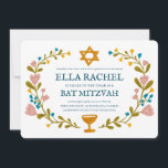 Invitation Bat mitzvah à couronne florale sur mesure dessiné<br><div class="desc">Carte parfaite pour annoncer une bar mitzvah, bat mitzvah ou autre célébration juive ! L'art fait main pour vous ! ENTIÈREMENT PERSONNALISABLE ! Cliquez sur "Personnaliser" ci-dessus pour modifier le texte. Cliquez sur "modifier à l'aide de l'outil de conception" pour ajuster les polices, les couleurs et les placements. Vous pouvez...</div>