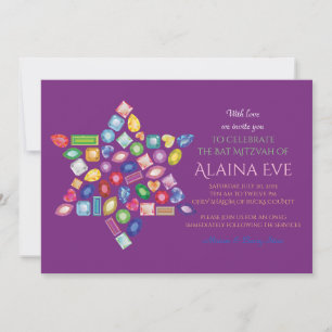 Invitation Bat mitzvah BLING