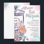 Invitation Bat mitzvah Candyland<br><div class="desc">Candyland Candy Lollipop Candy Jar Gumballs Aquarelle Parties scintillant Bat mitzvah Invitation // CORRESPONDANCE CARTE RSVP DANS LE MAGASIN //</div>