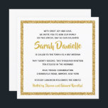 Invitation Bat mitzvah Carré blanc et or<br><div class="desc">Cette invitation Bat mitzvah branchée présente une parties scintillant scintillante superposée à un arrière - plan de couleur solide. Utilisez le formulaire modèle pour ajouter vos propres informations. La fonction "Personnaliser" peut être utilisée pour modifier le style,  la couleur et la disposition de la police.</div>