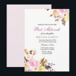 Invitation Bat mitzvah de fille rose douce<br><div class="desc">Sweet Rose Floral Girl Invitation Bat mitzvah Belle peinture à l'aquarelle design floral Floral Bouquet,  rustique floral Voir notre assortiment ci-dessus Design avec l'aimable autorisation de : https://www.etsy.com/shop/SmallHouseBigPony</div>